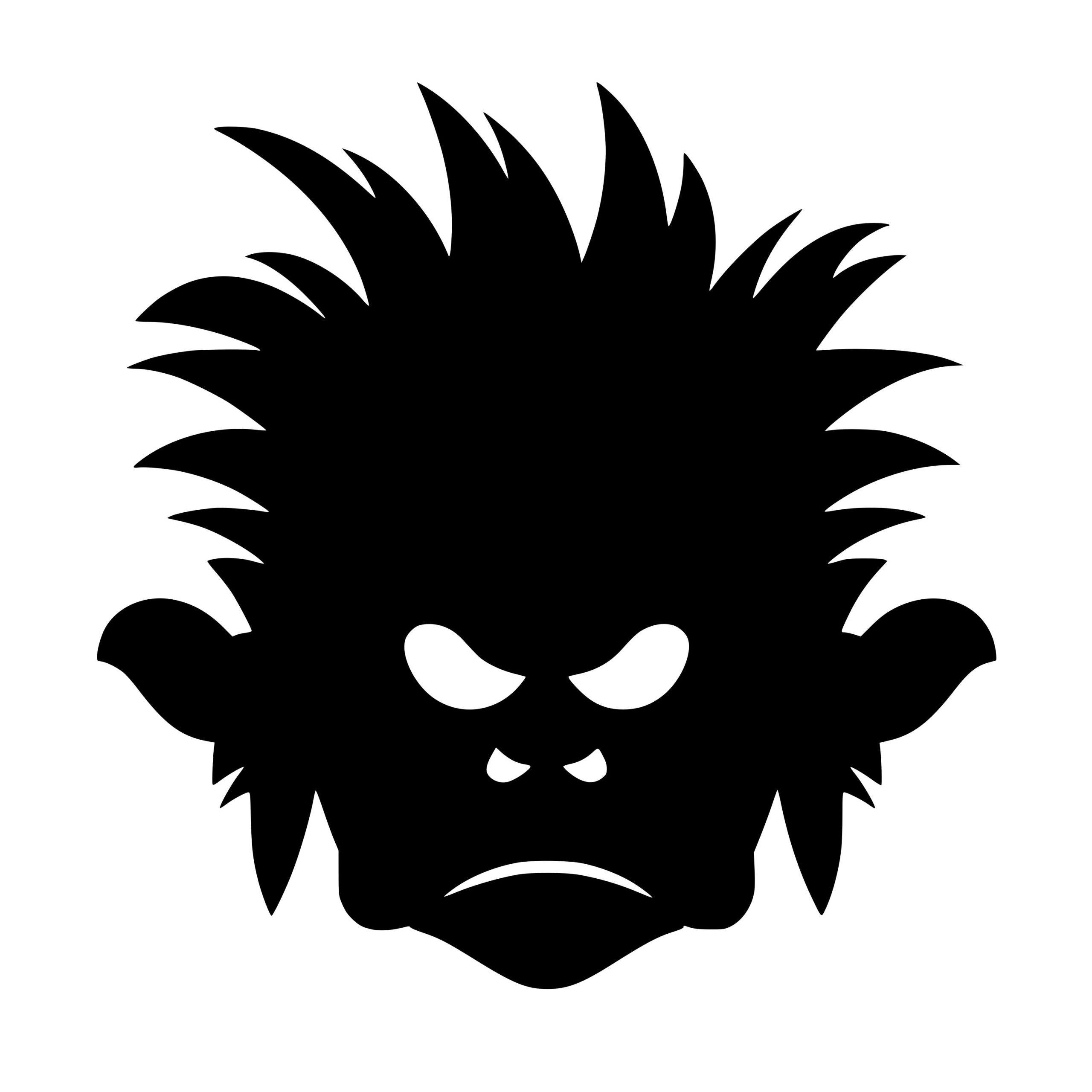 Internet Troll Face Silhouettes Digital Download, SVG, PNG, Cricut,  Silhouette Cut File, Instant Download
