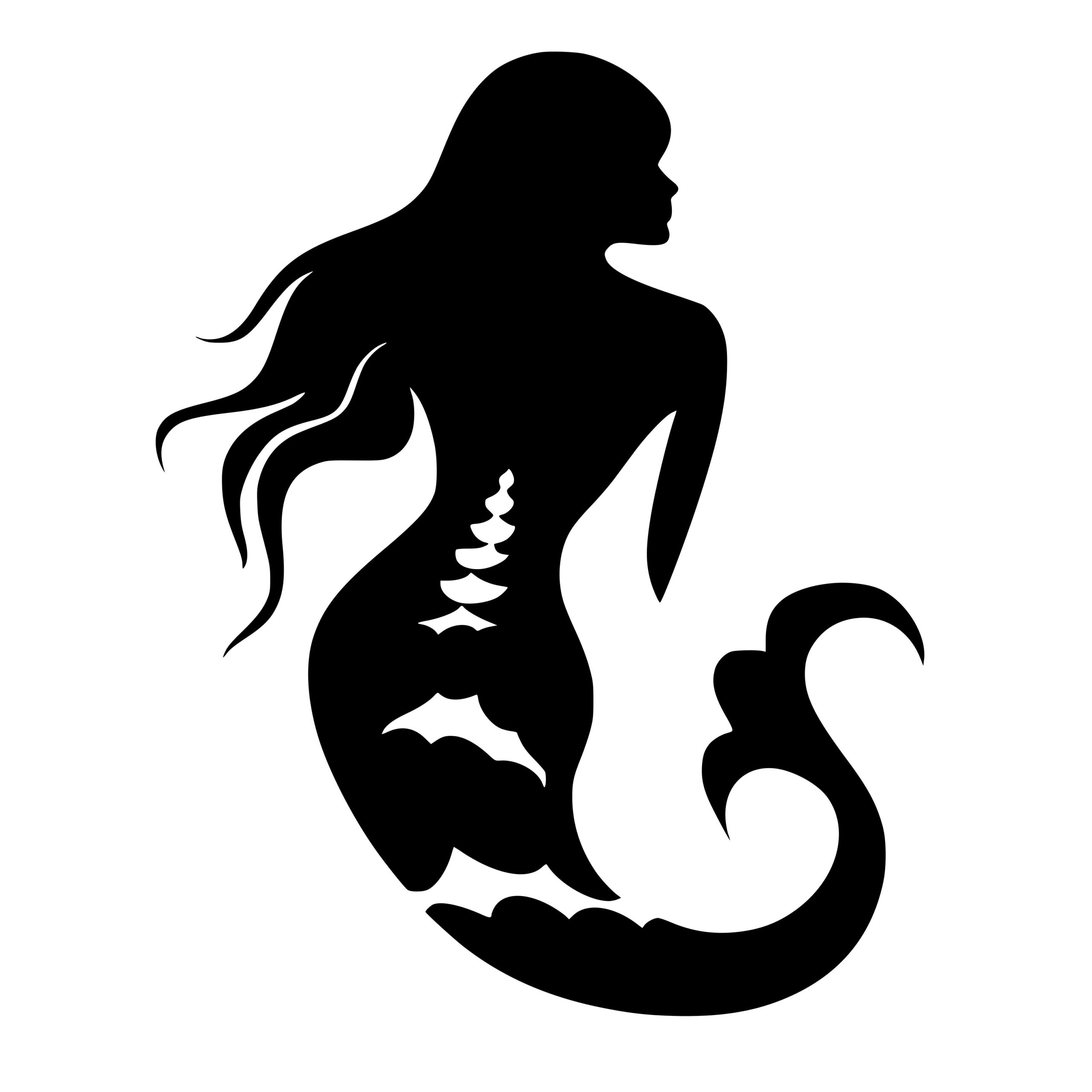 Enchanting Mermaid SVG Image for Cricut, Silhouette, Laser Machines