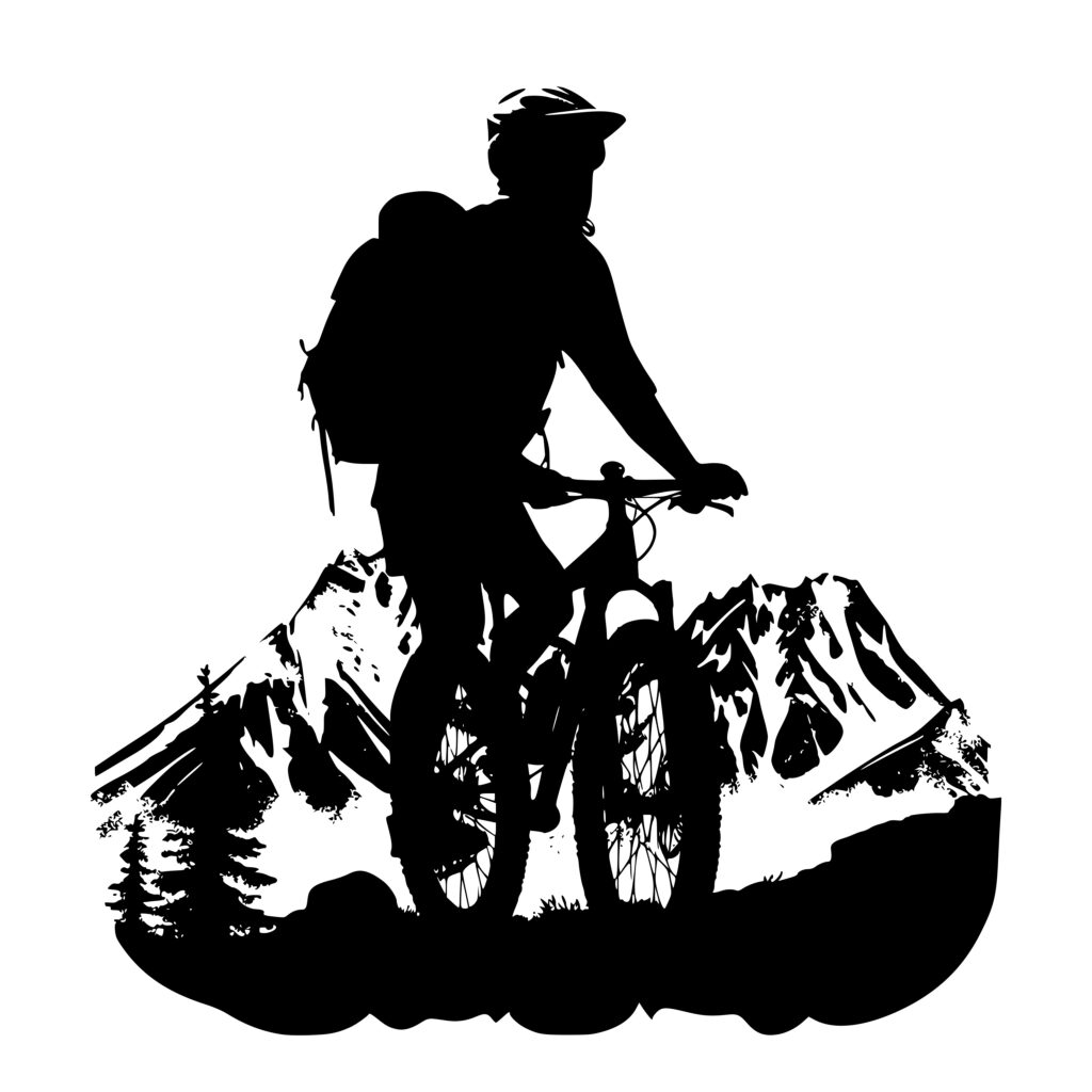 Mountain Biking SVG File for Cricut, Silhouette, Laser Machines