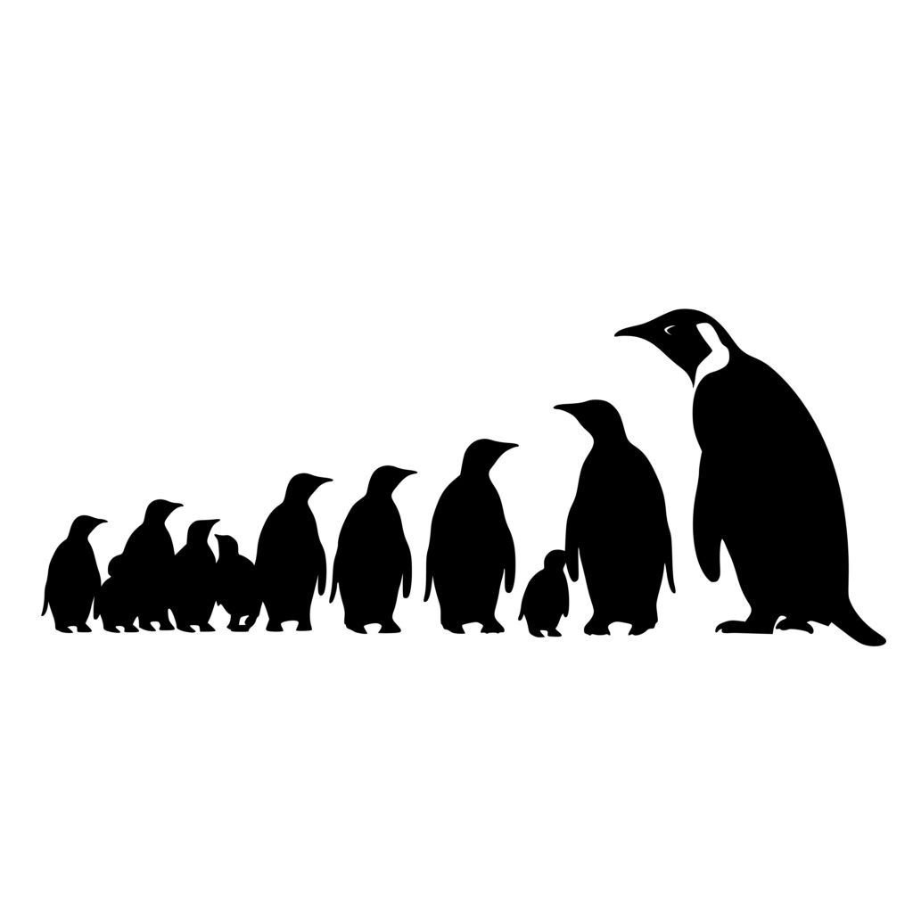 Penguin Colony SVG File: Instant Download for Cricut, Silhouette, Laser