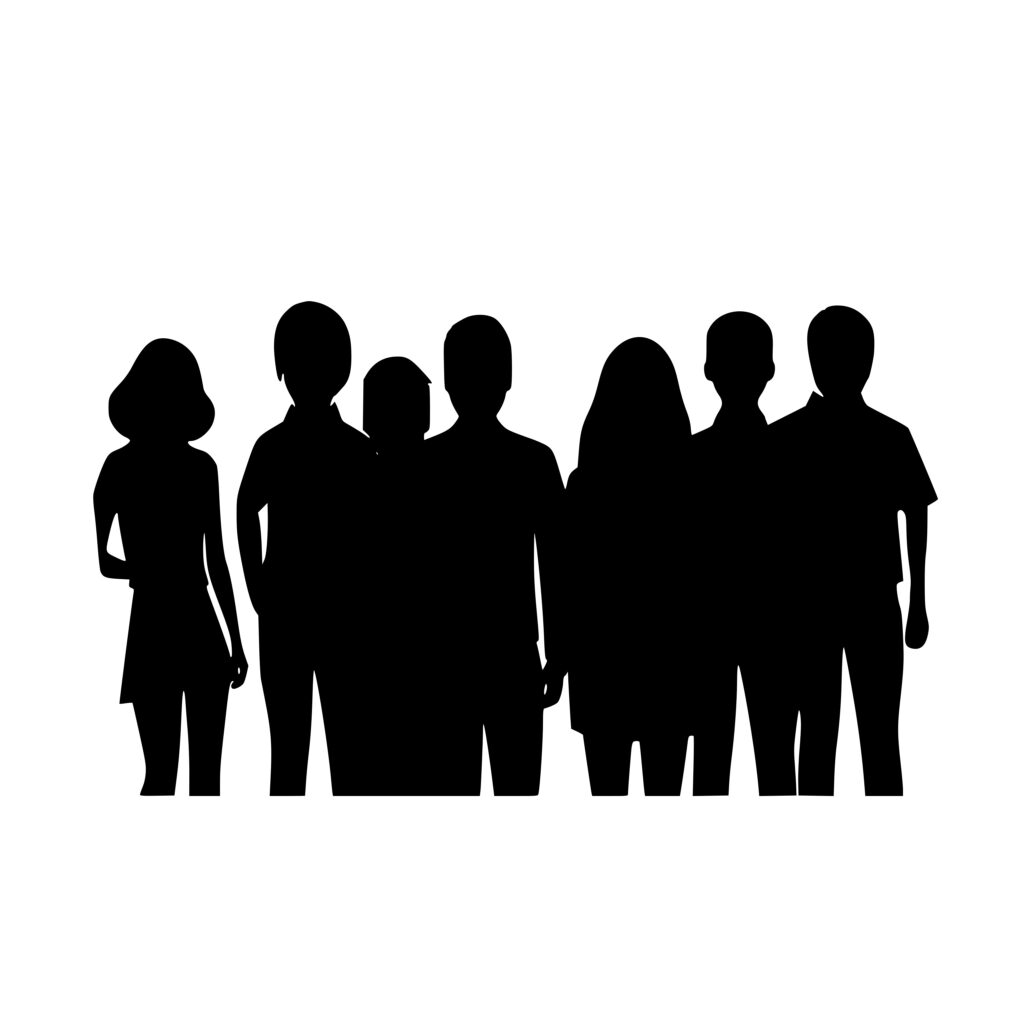 Friends Silhouette: SVG, PNG, DXF Image for Cricut, Silhouette, Laser ...