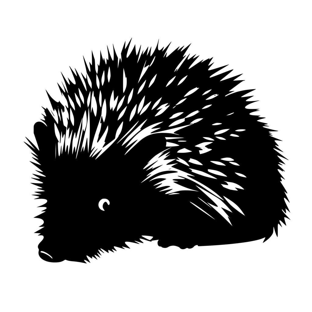 Spiky Hedgehog SVG File for Cricut, Silhouette, and Laser Machines