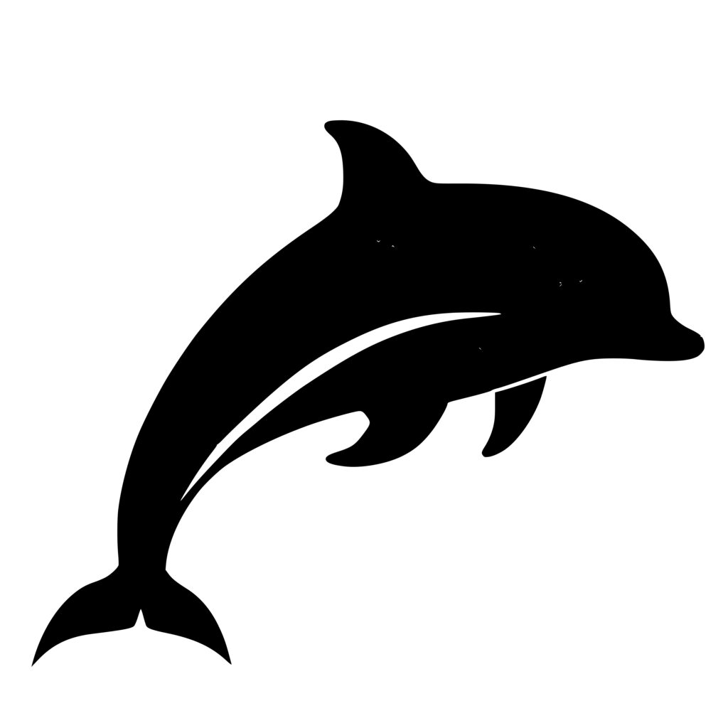 Dolphin Silhouette SVG File for Cricut, Silhouette, Laser Machines