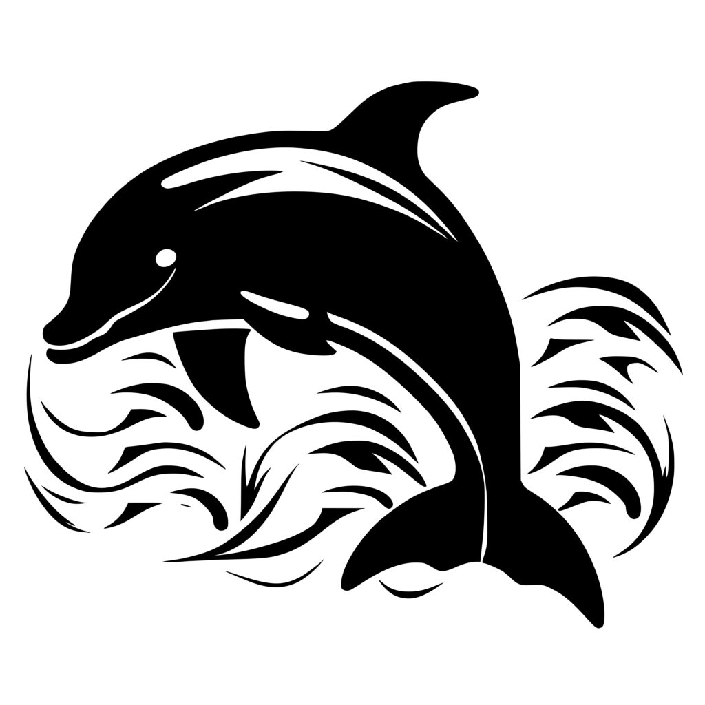 Dolphin Playtime SVG File for Cricut, Silhouette, Laser Machines