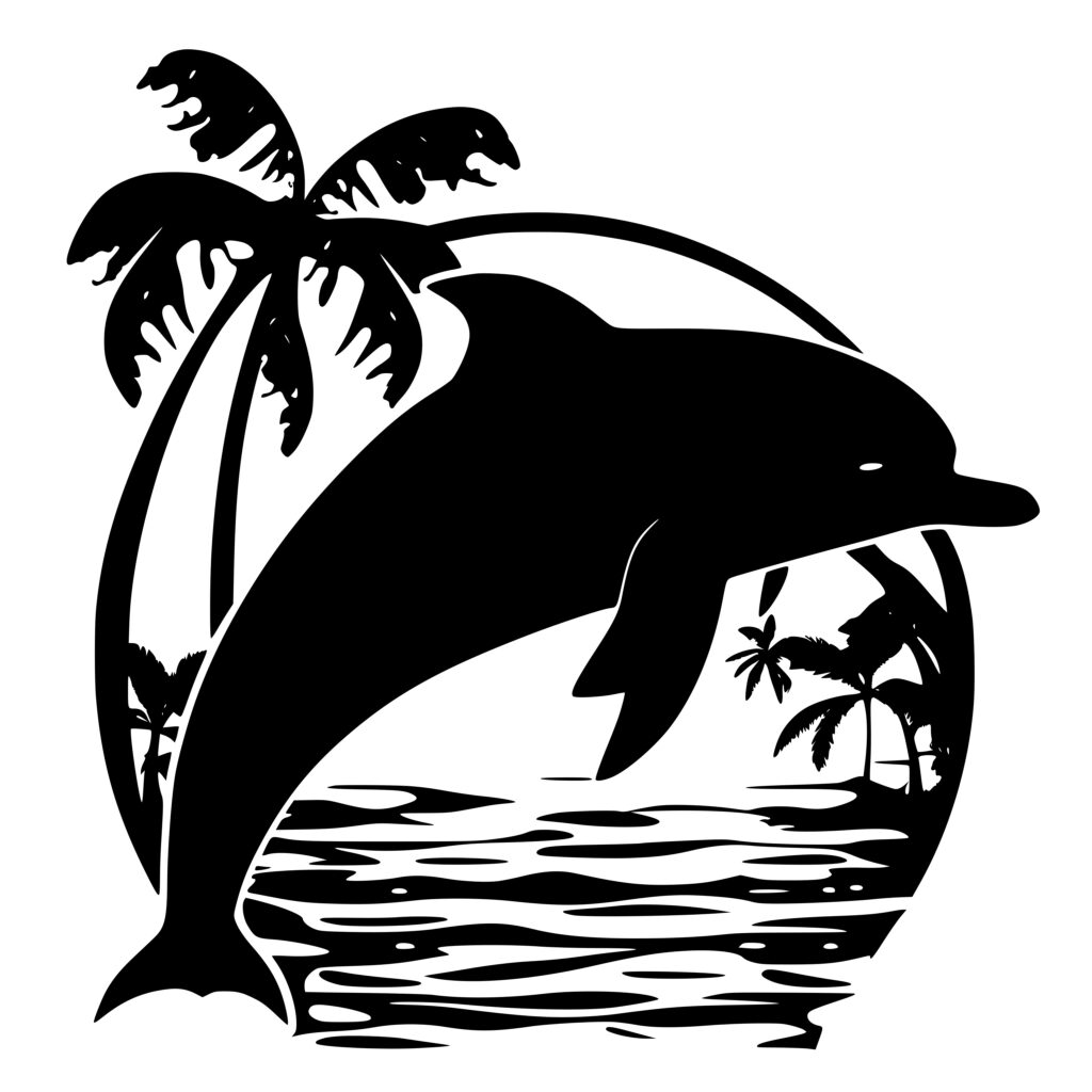 Dolphin Paradise SVG File: Instant Download for Cricut, Silhouette