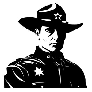 Sheriff in Cowboy Hat