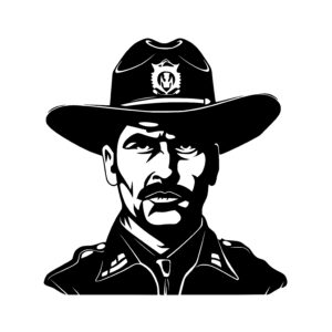 Sheriff with Mustache and Hat