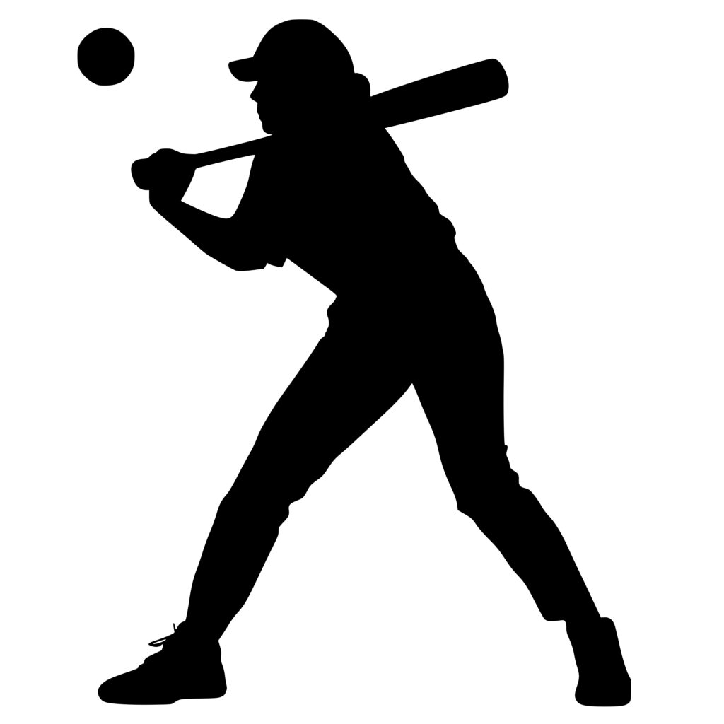 Softball Batter SVG File Instant Download for Cricut, Silhouette, Laser
