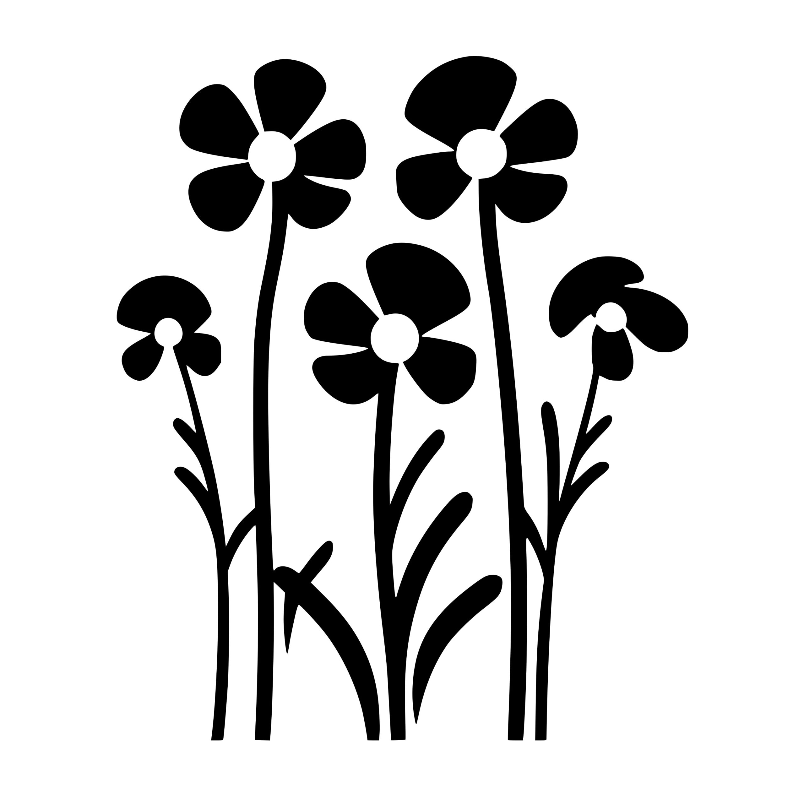 Flowers SVG Image for Cricut, Silhouette, Laser Machines Instant Download