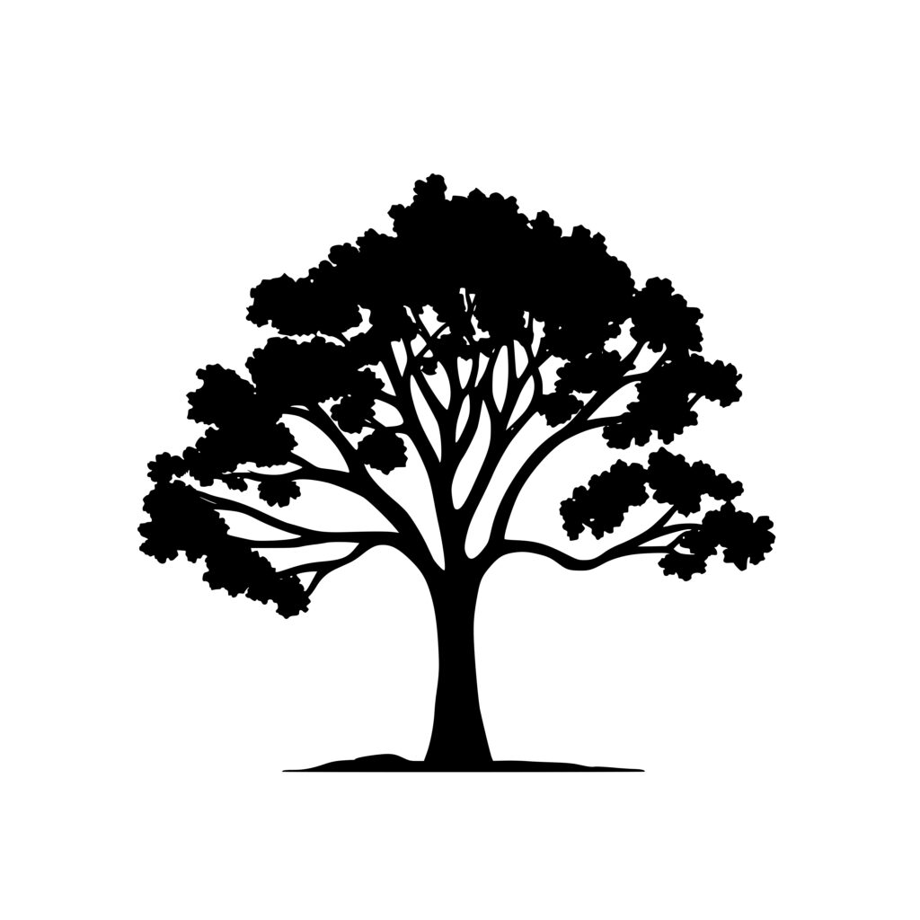 Tree Silhouette. Stencil. Royalty Free SVG, Cliparts, Vectors, and Stock  Illustration. Image 102866611.