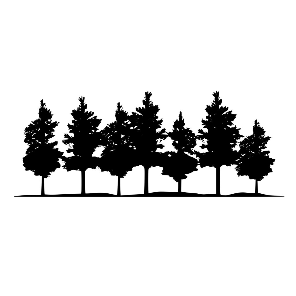 Tree Line SVG Instant Download for Cricut, Silhouette, Laser Machines