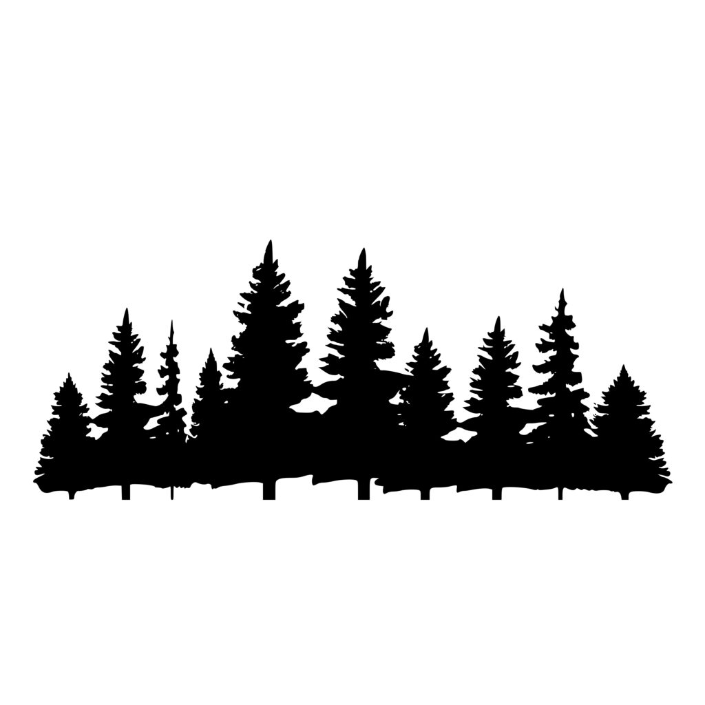 Beautiful Treeline SVG File: Instant Download for Cricut, Silhouette, Laser