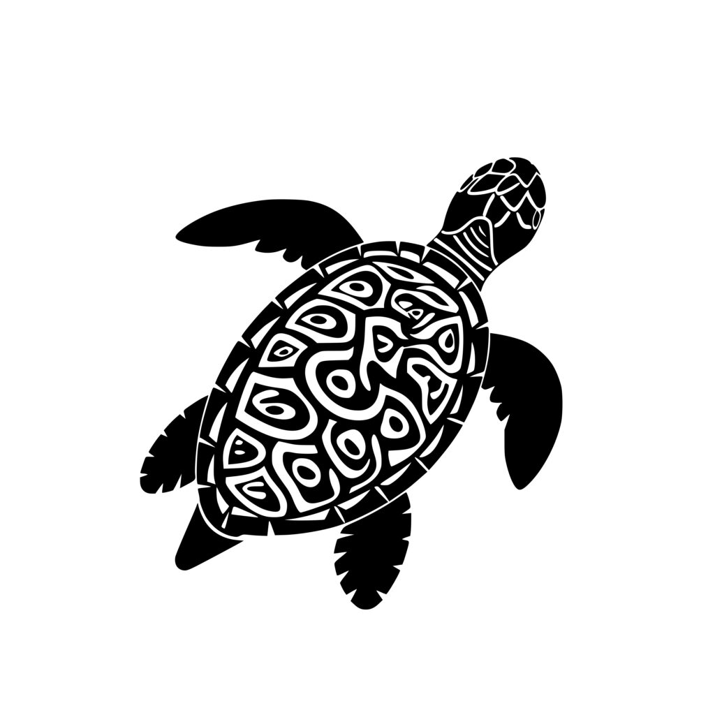 Marine Sea Turtle SVG File for Cricut, Silhouette, and Laser Machines