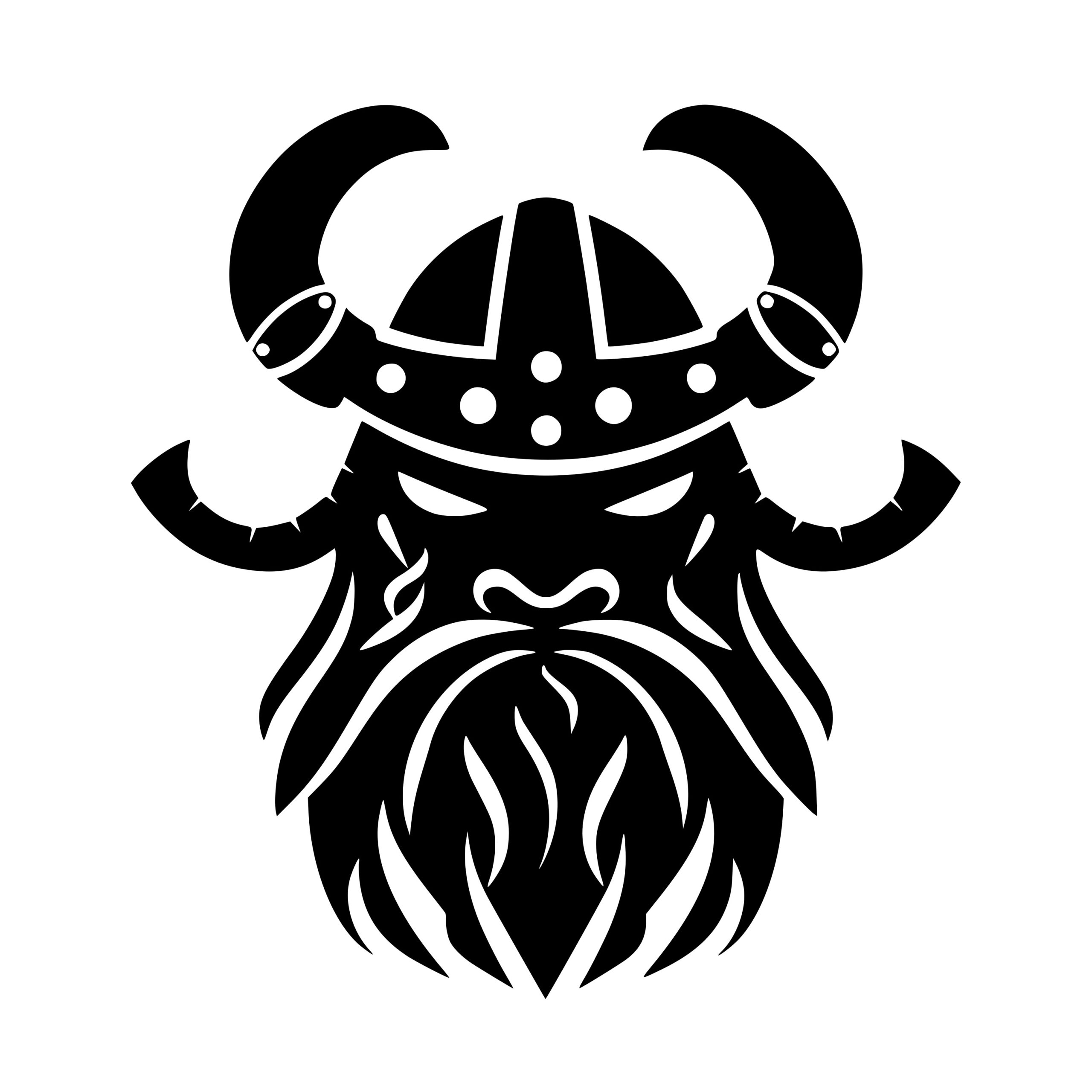 Intense Viking SVG File for Cricut, Silhouette, and Laser Machines