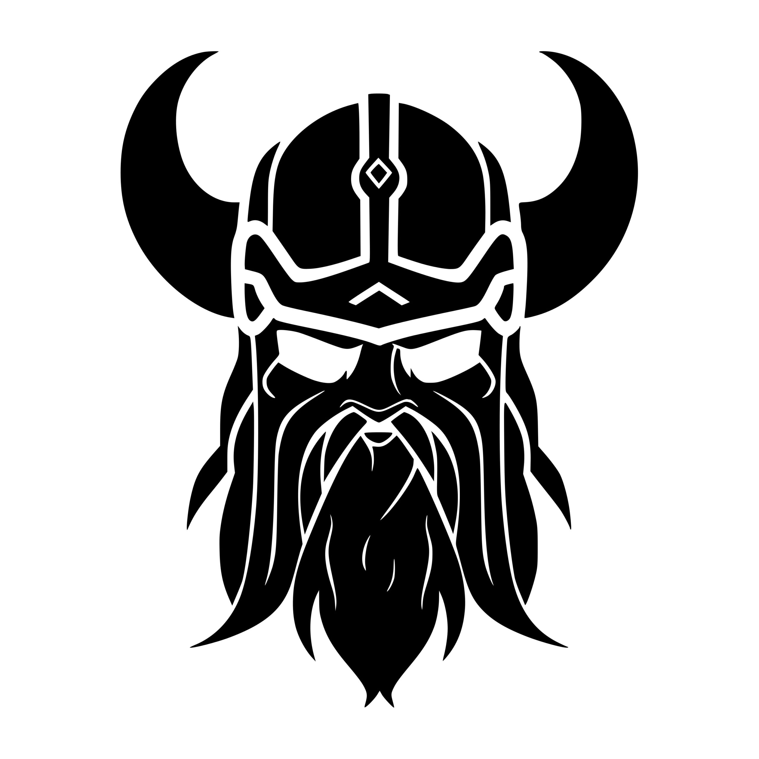 Instant Download SVG File: Viking with Horns for Cricut, Silhouette ...