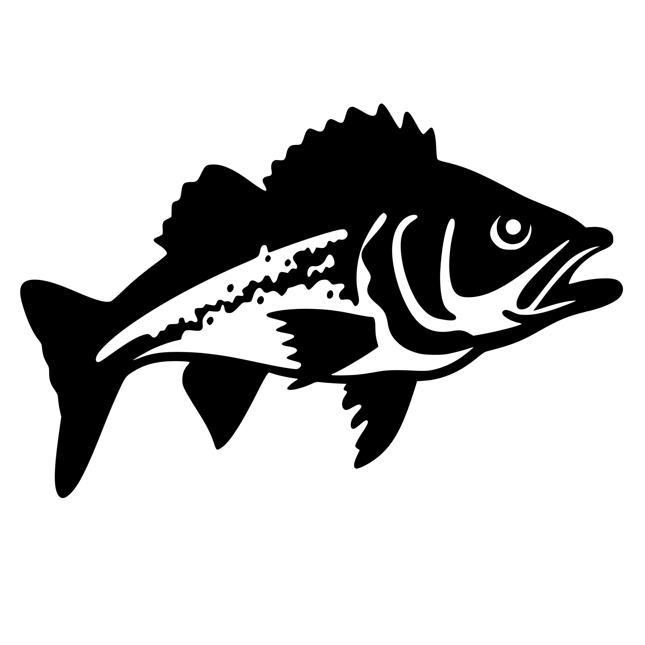 Instant Download: Walleye Fish SVG for Cricut, Silhouette, and