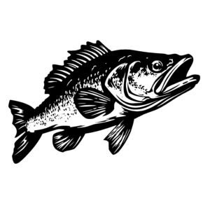 Walleye Fish SVG File for Cricut, Silhouette, and Laser Machines