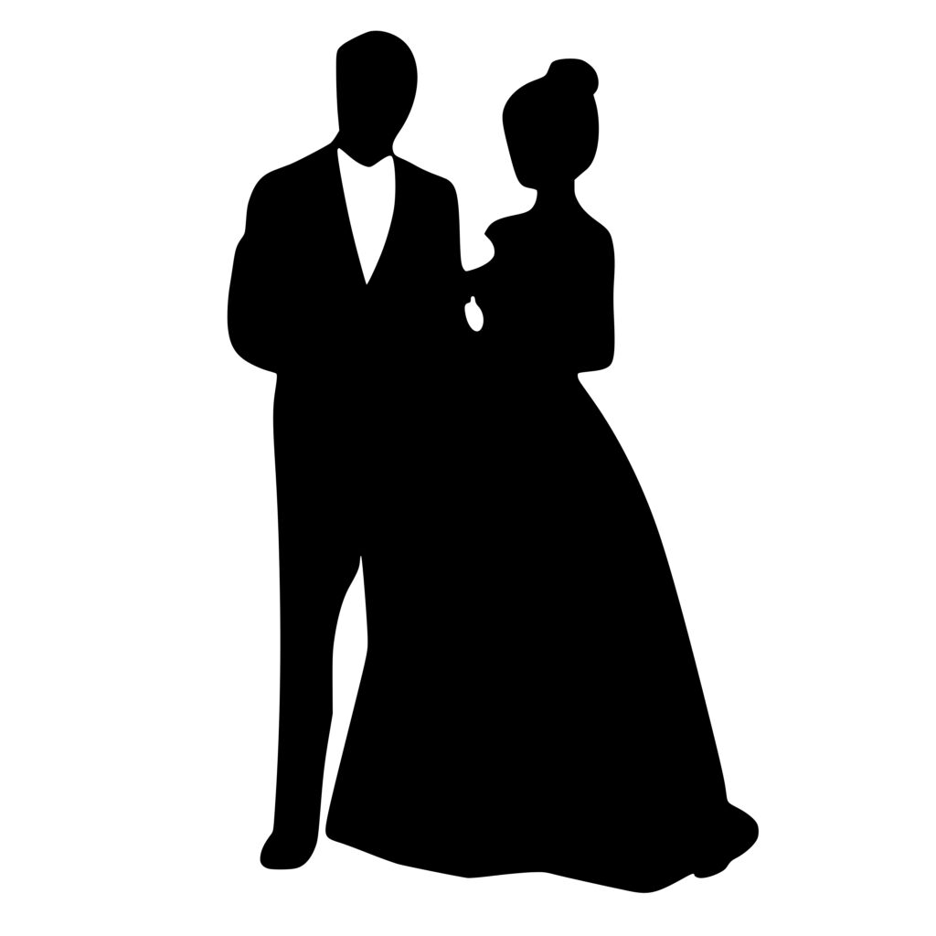 Newlywed Couple SVG File for Cricut, Silhouette, Laser Machines