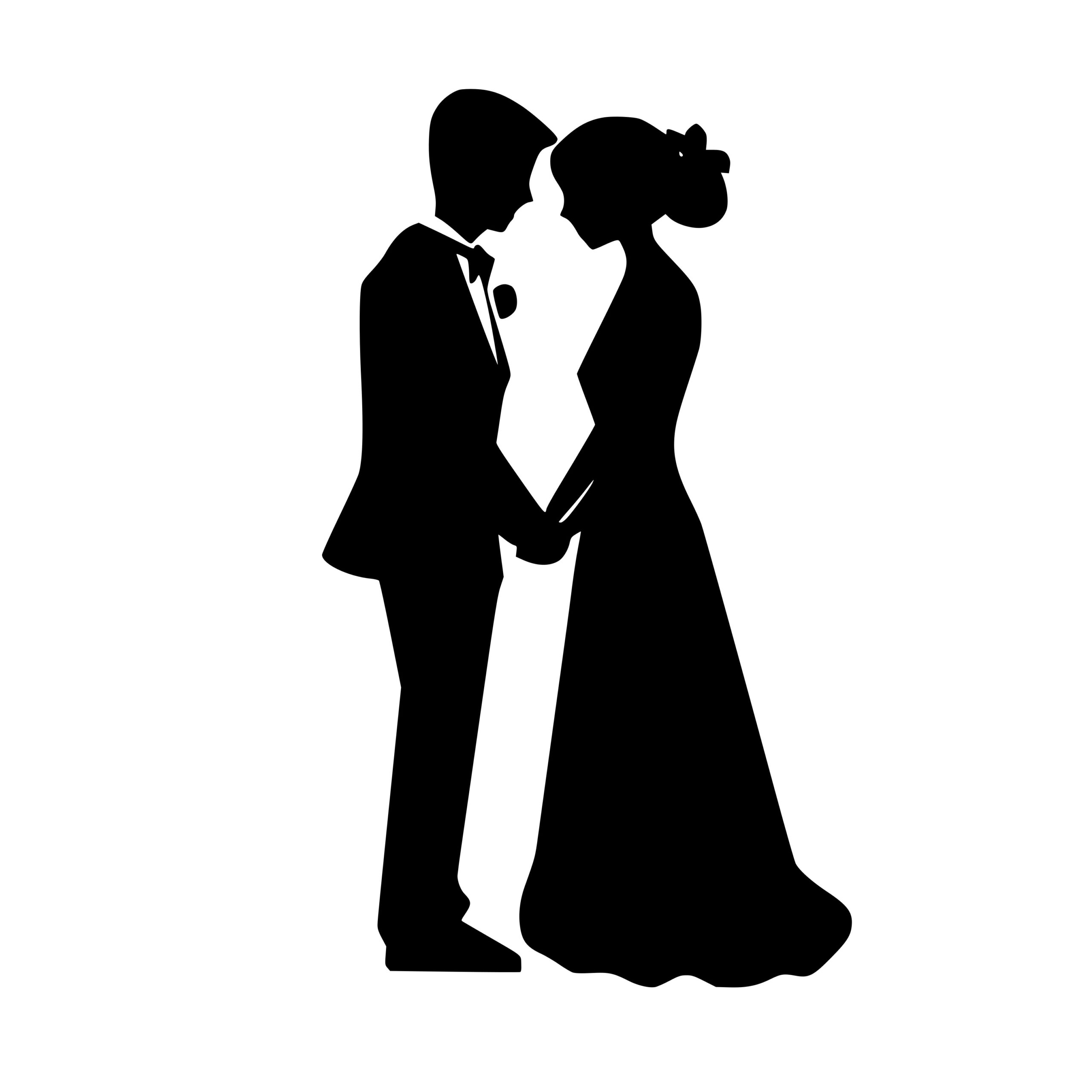 Couple Holding Hands SVG File for Cricut, Silhouette, Laser