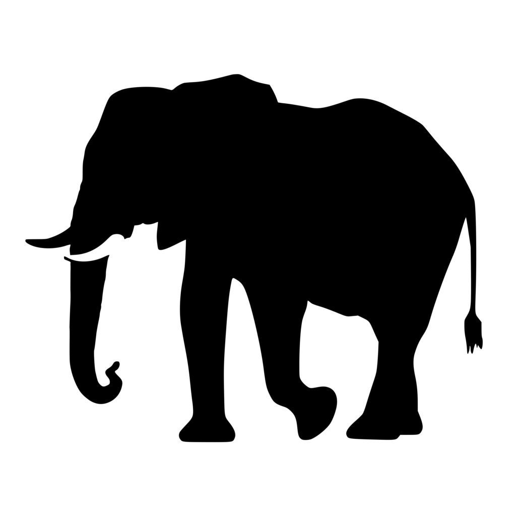 Elephant Silhouette: Instant Download SVG/PNG/DXF for Cricut ...