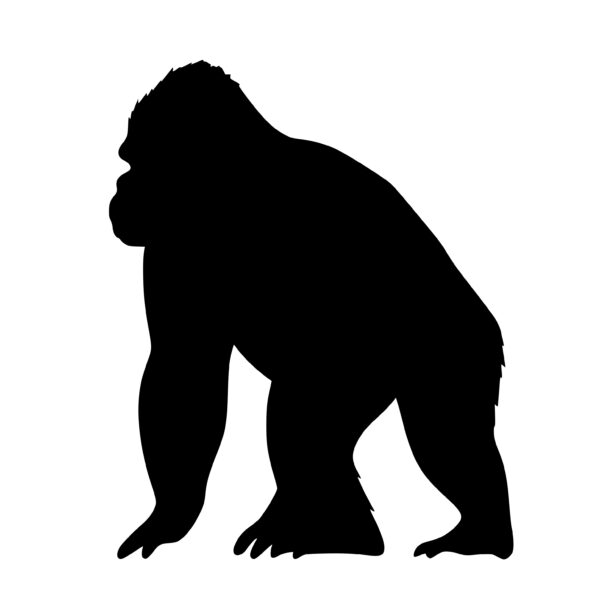 Gorilla Silhouette SVG File for Cricut, Silhouette, Laser Machines