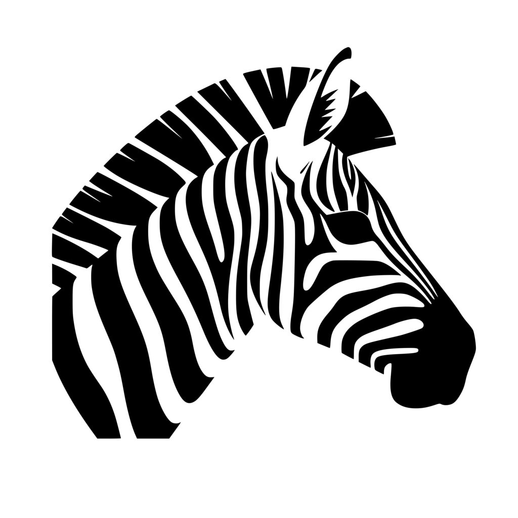 Instant Download: Wild Zebra SVG File for Cricut, Silhouette, Laser