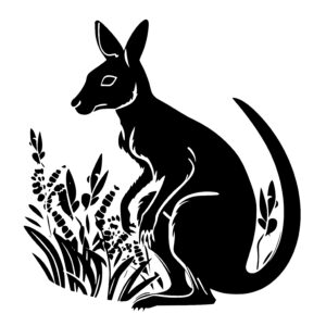Kangaroo and Flowers