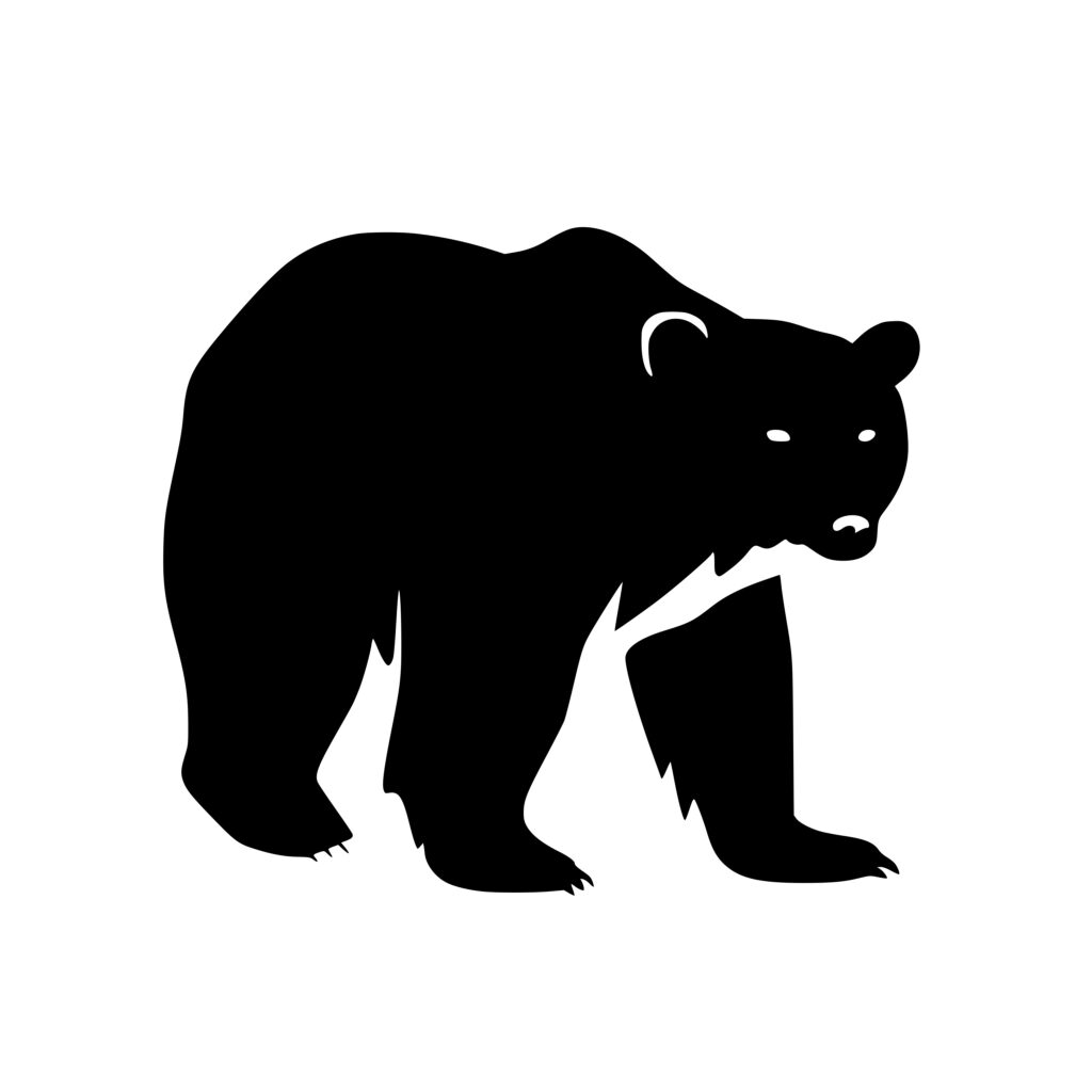 Wild Bear Silhouette SVG File for Cricut, Silhouette, Laser Machines