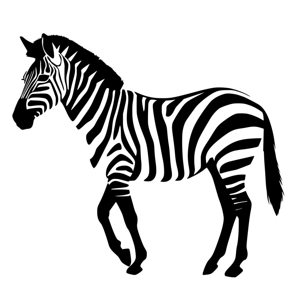 Zebra Walking SVG File for Cricut, Silhouette, Laser Machines