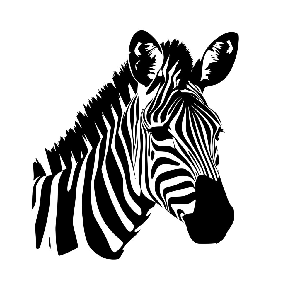 Zebra Face SVG File for Cricut, Silhouette and Laser Machines