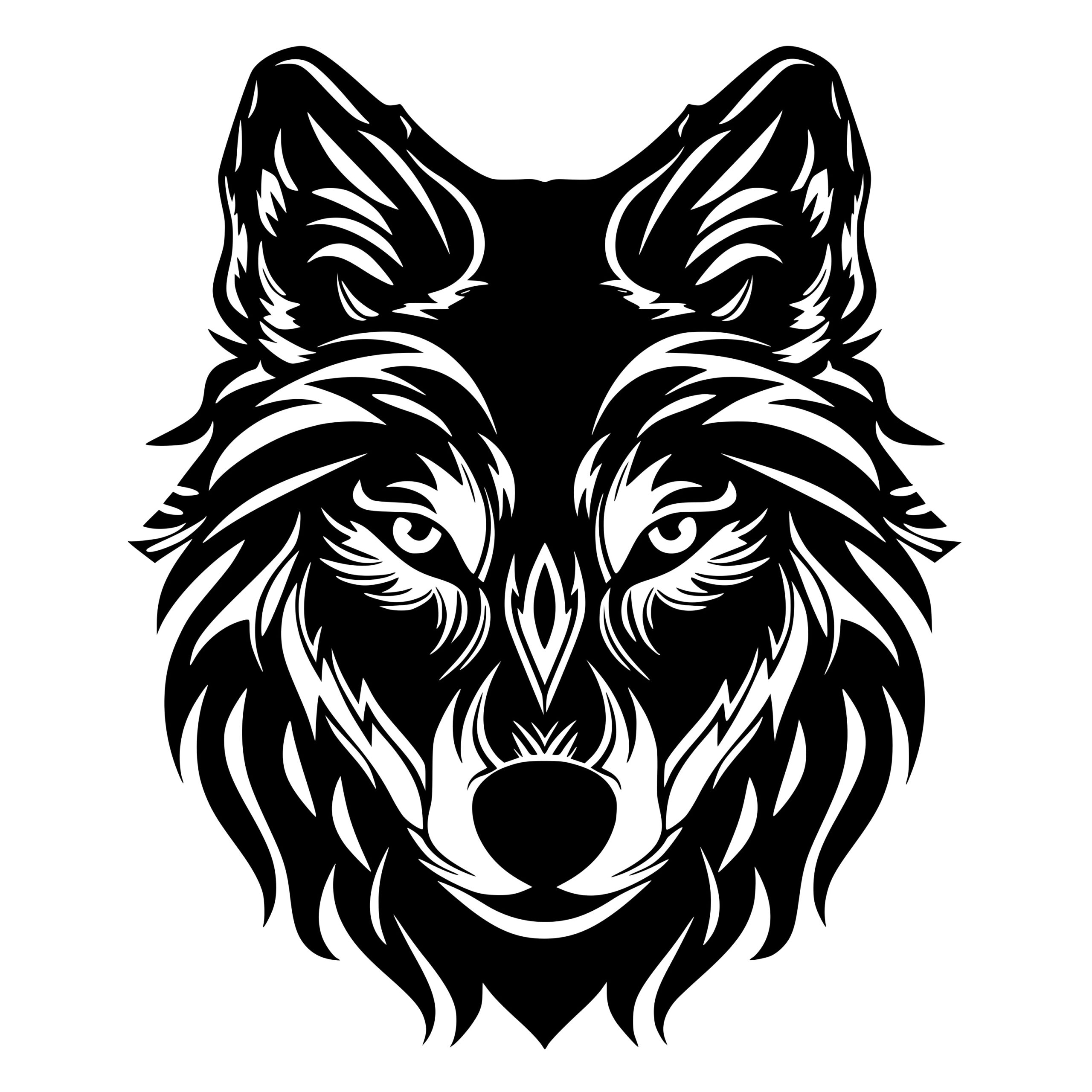 Abstract Wolf SVG File: Instant Download for Cricut, Silhouette, Laser