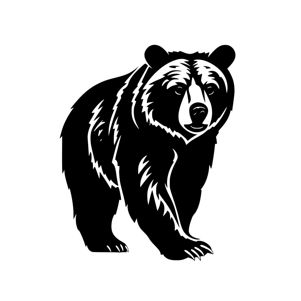 Beautiful Bear SVG File for Cricut, Silhouette, Laser Machines