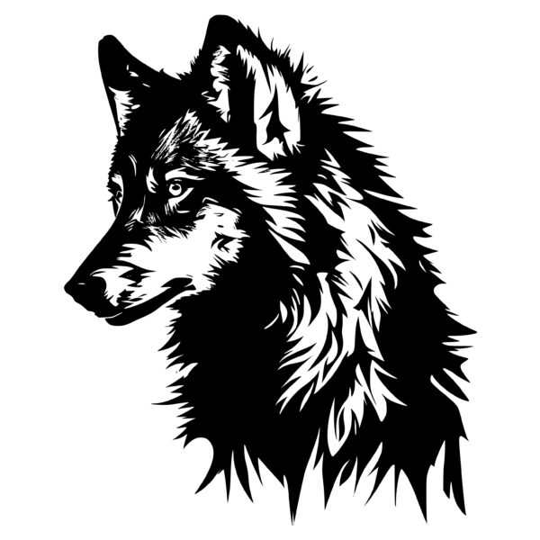 Graceful Wolf SVG File: Instant Download for Cricut, Silhouette, Laser