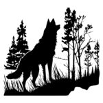 Wolf Among Trees