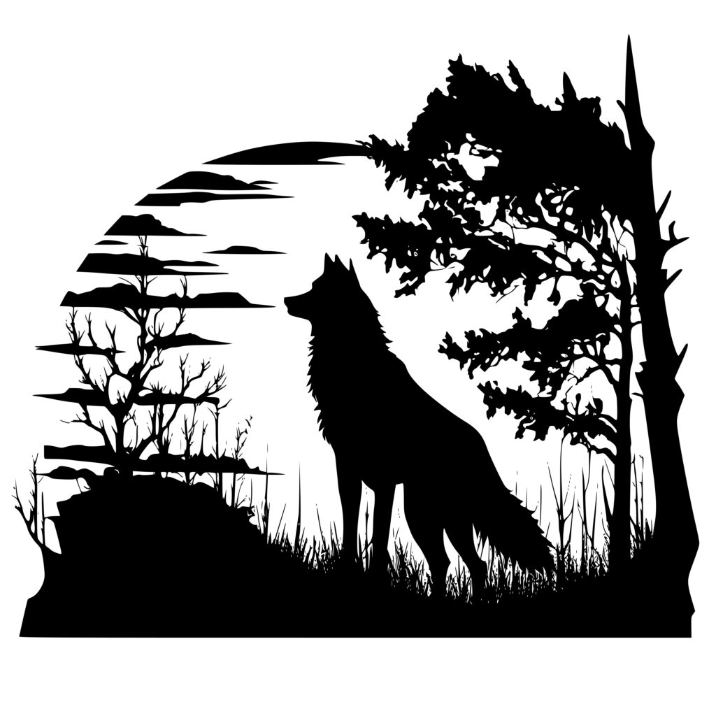 Twilight Wolf SVG Image File: Perfect for Cricut, Silhouette, Laser ...