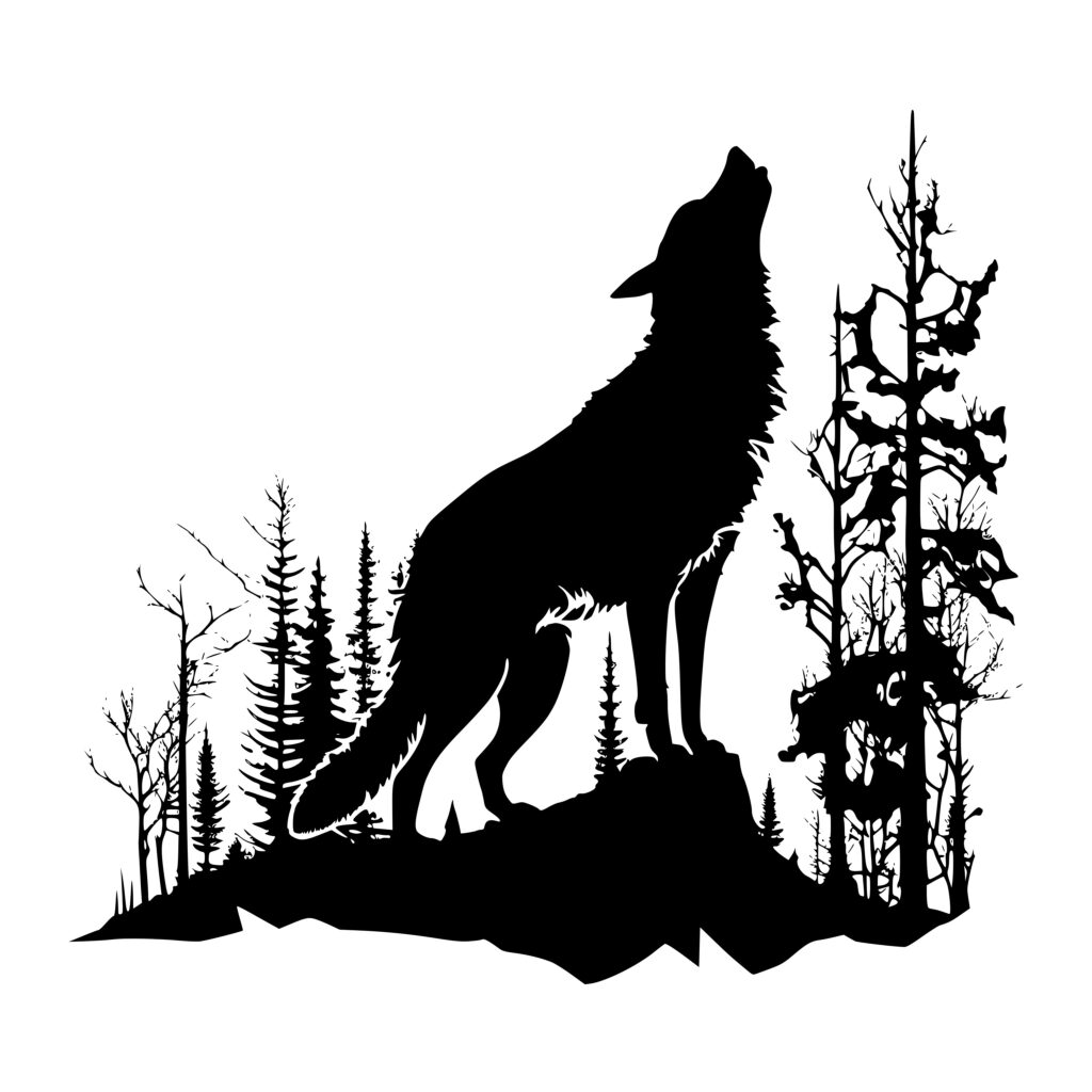 Howling Wolf Svg File For Cricut, Silhouette, Laser Machines: Instant 