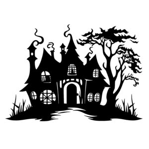 Spooky Cabin in Woods