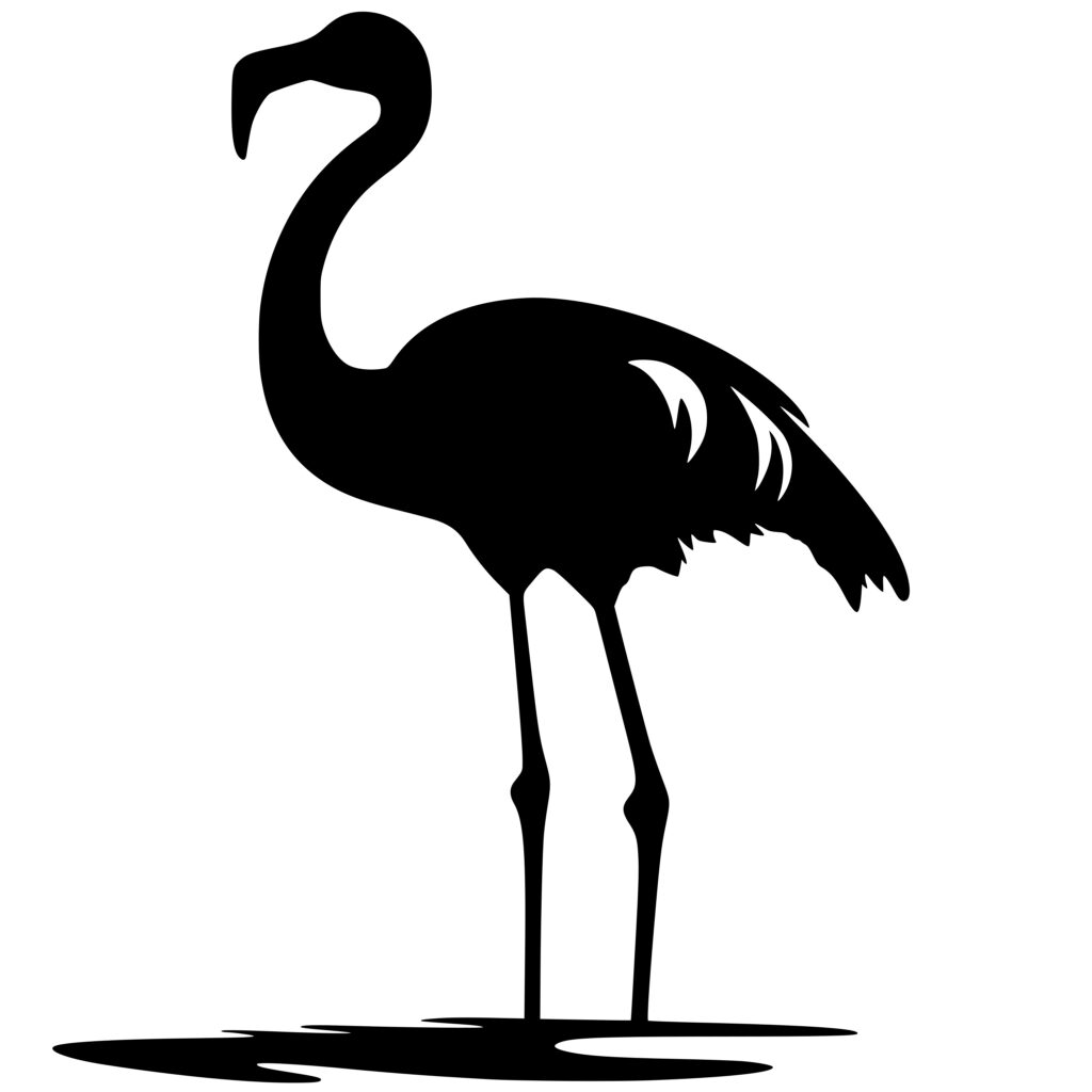 Flamingo Wading SVG File for Cricut, Silhouette, Laser Machines