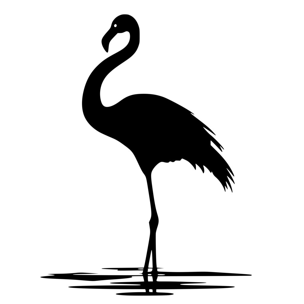 Flamingo in Water SVG File for Cricut, Silhouette, Laser Machines