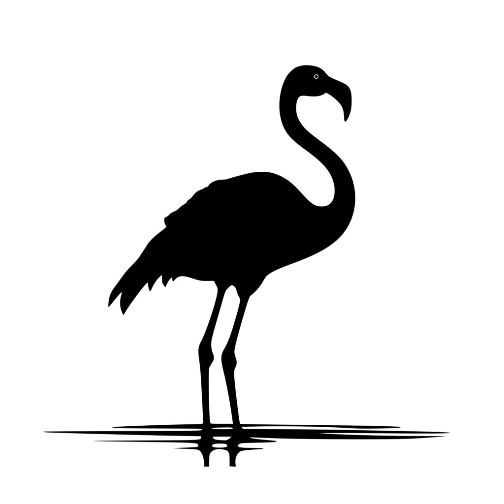 Flamingo Standing in Water - Instant Download SVG/PNG/DXF for Cricut ...