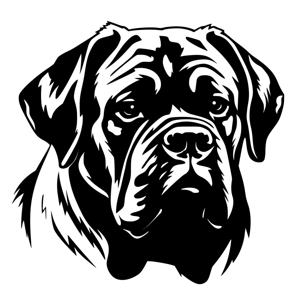 Beautiful Mastiff SVG Image for Cricut, Silhouette, and Laser Machines