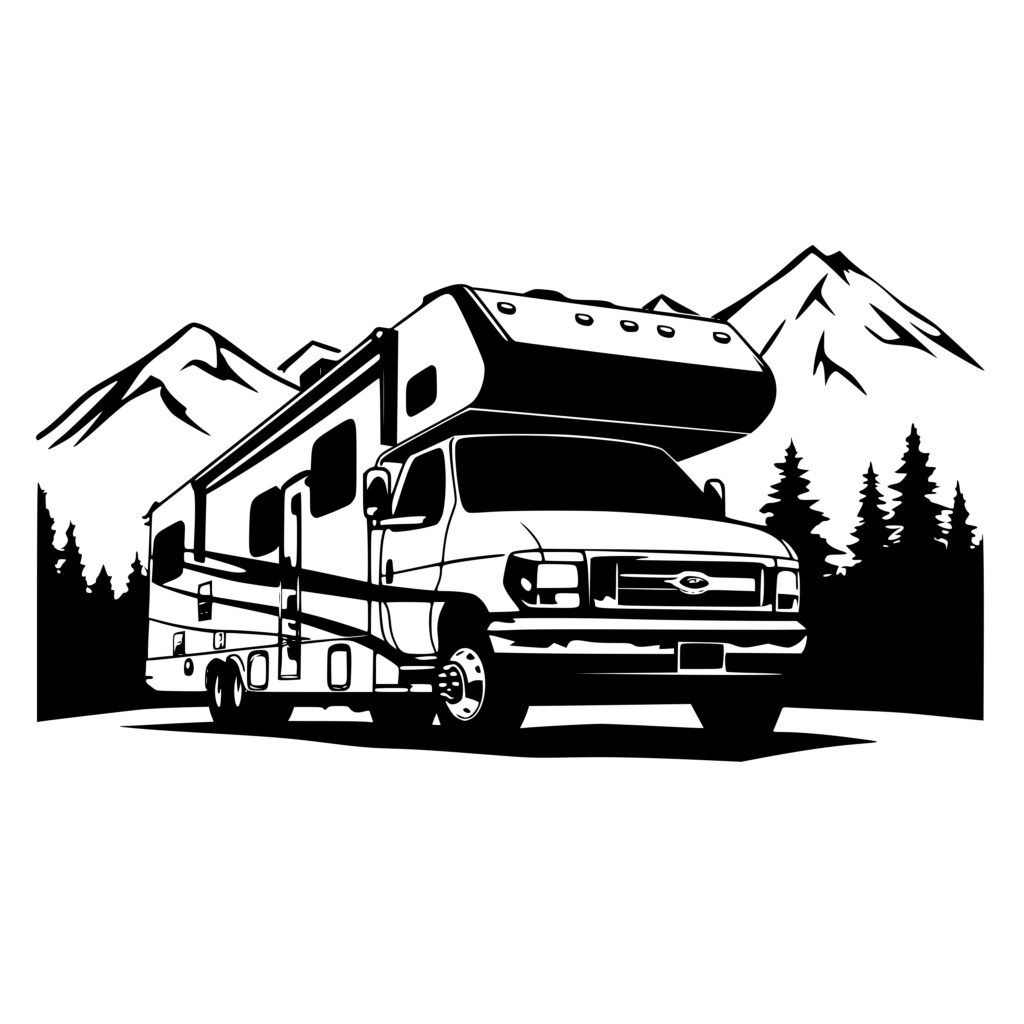 Mountain RV: Instant Download Image for Cricut, Silhouette, Laser Machines