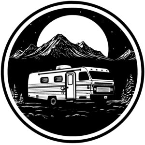 Parked Camper with Scenic View