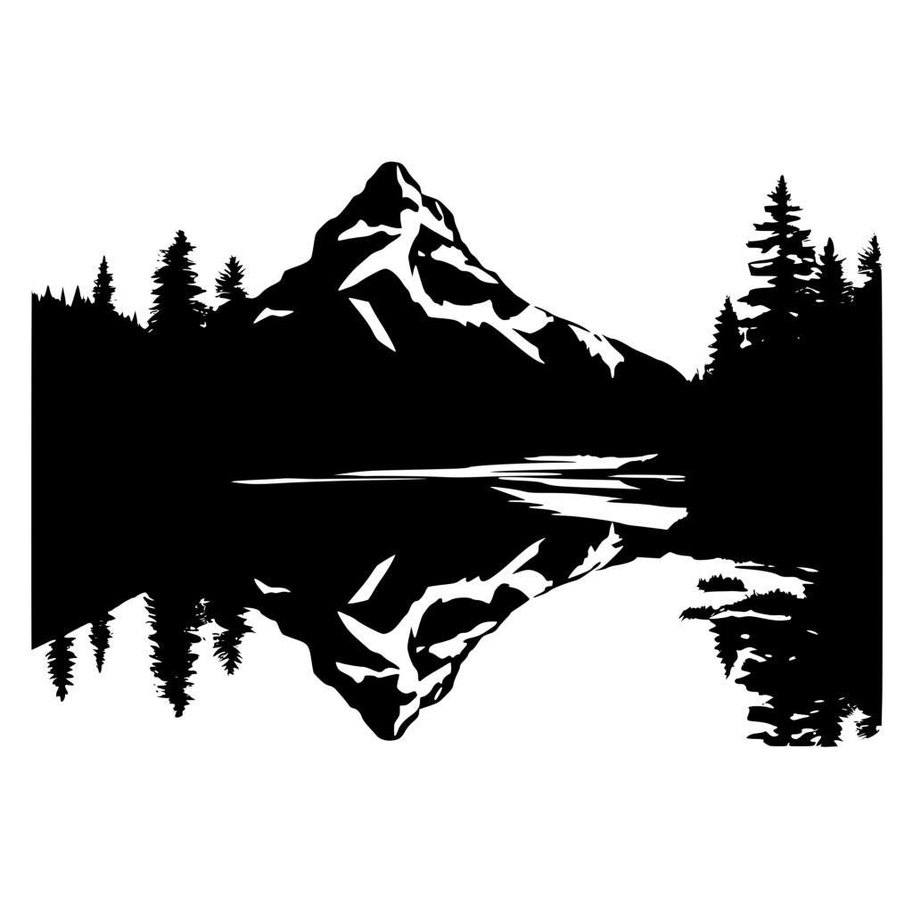 Tranquil Lake Landscape: SVG File for Cricut, Silhouette, Laser Machines