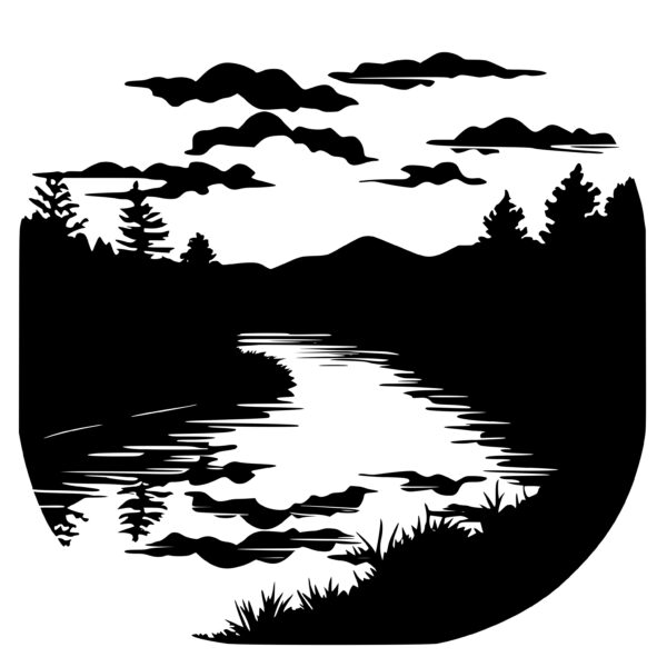 Sunset River View SVG/PNG/DXF Instant Download - Cricut, Silhouette ...