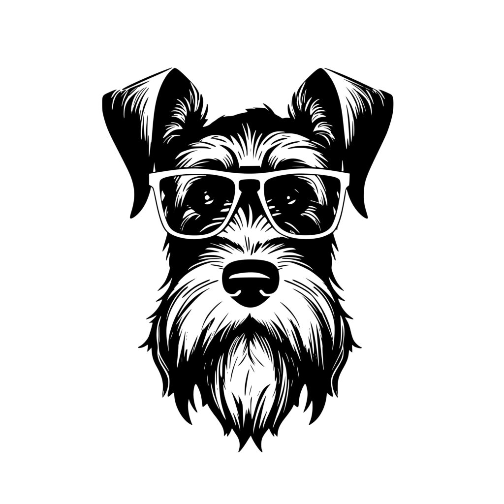 Glasseswearing Pup SVG File for Cricut, Silhouette, Laser Machines