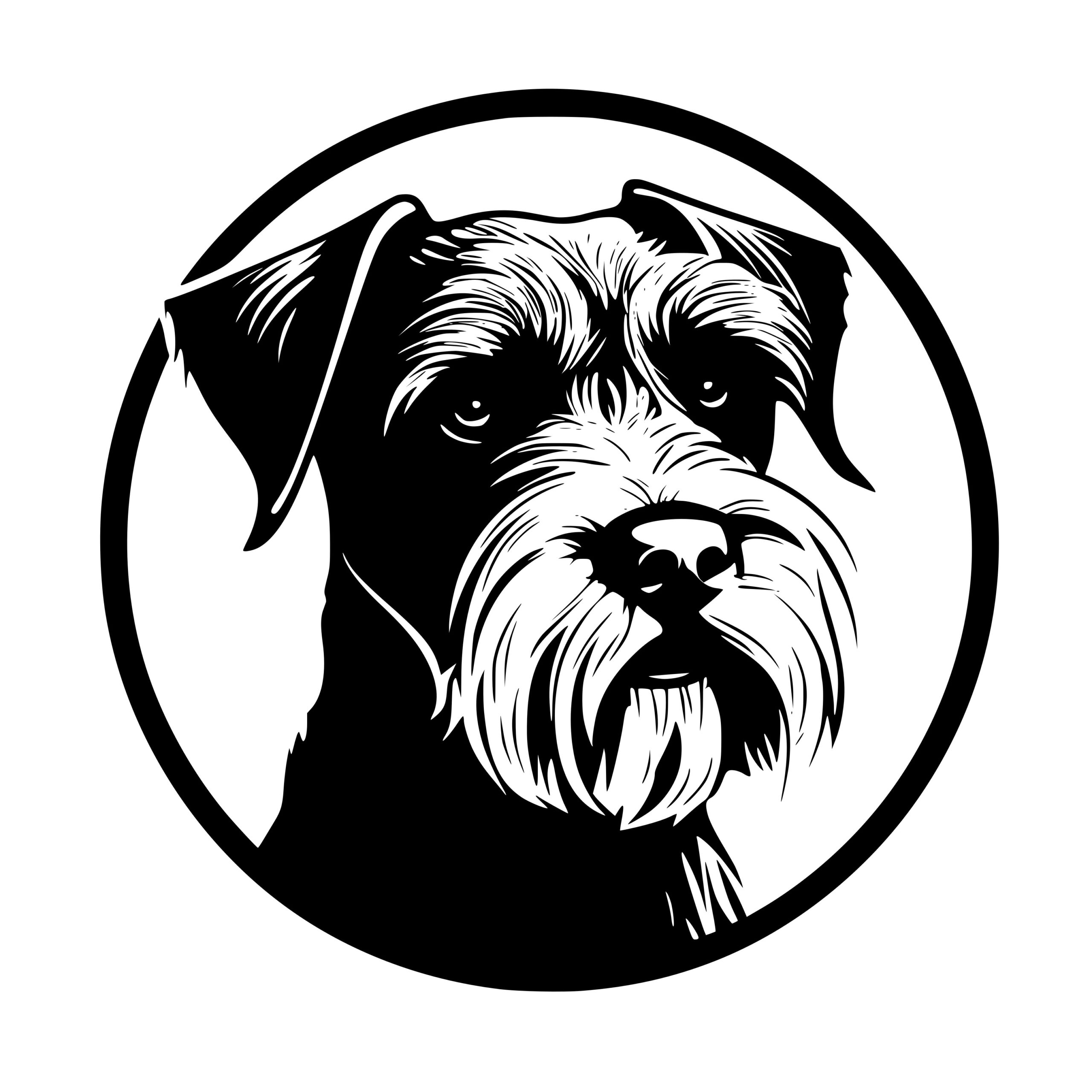 Cute Schnauzer Instant Download Image for Cricut, Silhouette, Laser ...