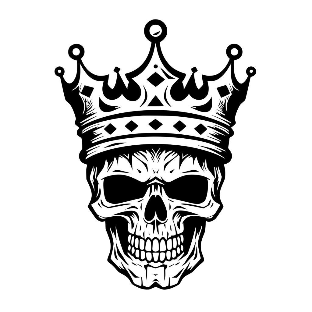 Skull with Crown SVG Image: Instant Download for Cricut, Silhouette ...