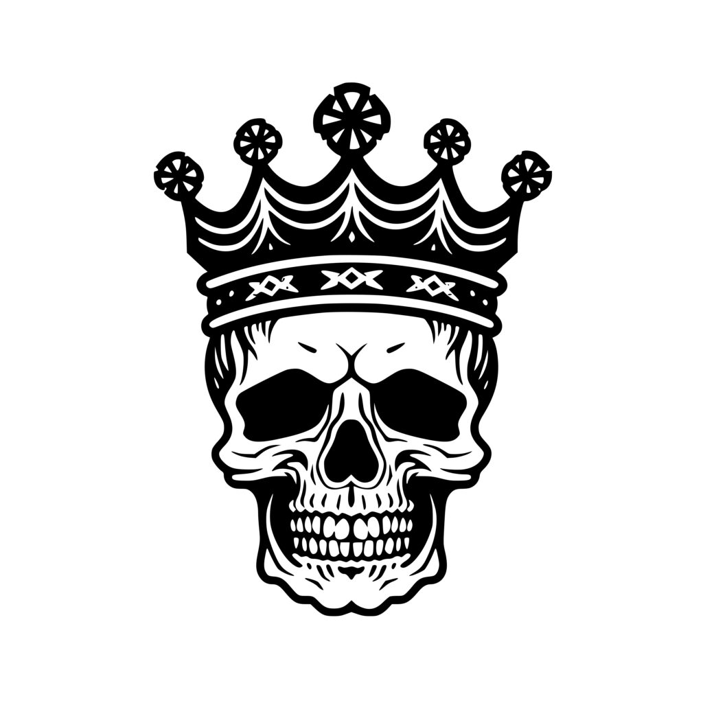 Royal Skull: SVG File for Cricut, Silhouette, Laser Machines