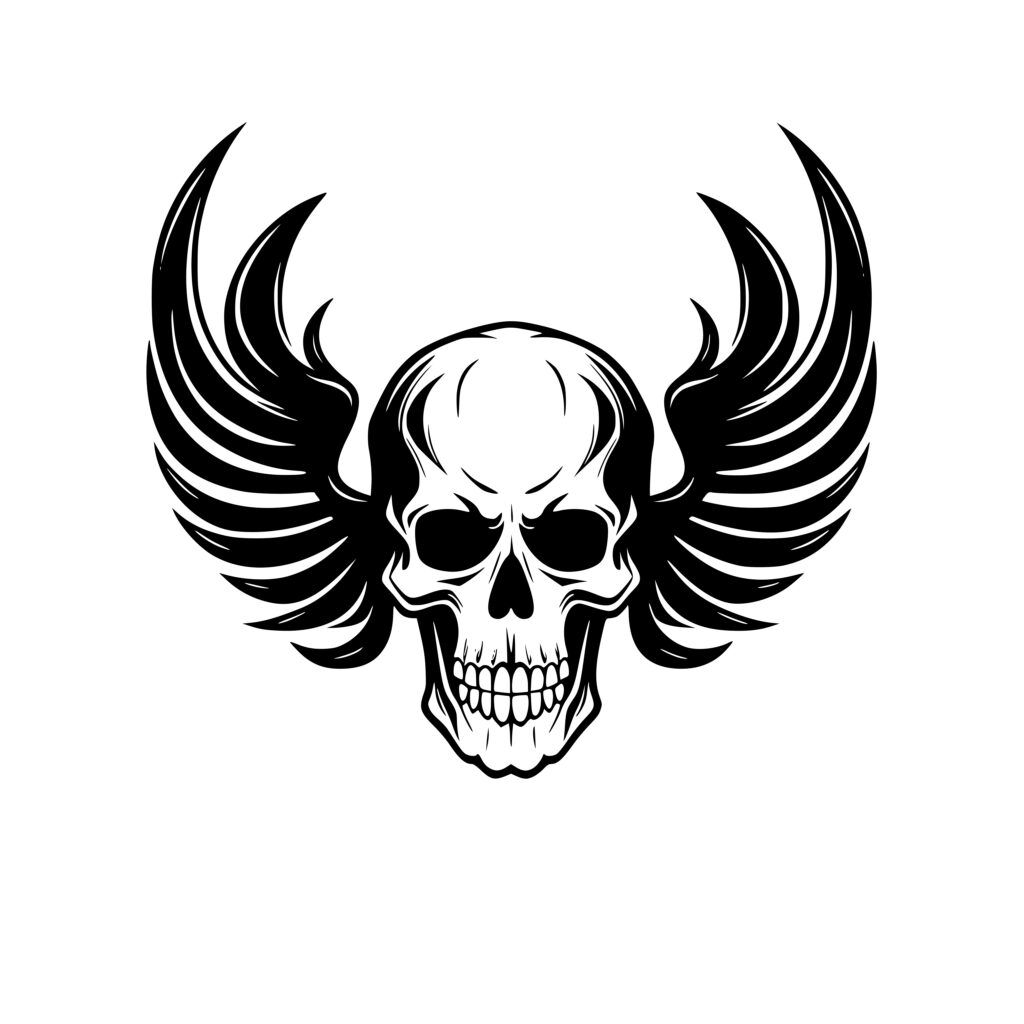 Instant Download SVG/PNG/DXF Files: Skull with Wings for Cricut ...